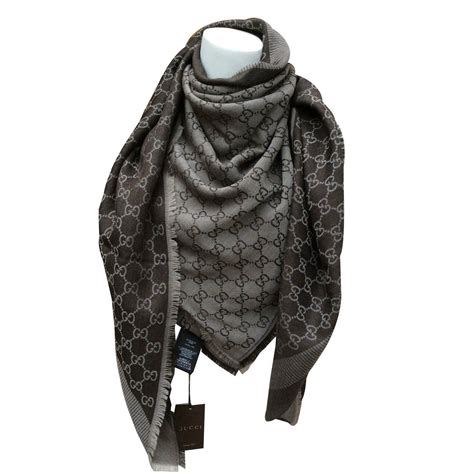 brown gucci scarf womens|gucci oversized scarf.